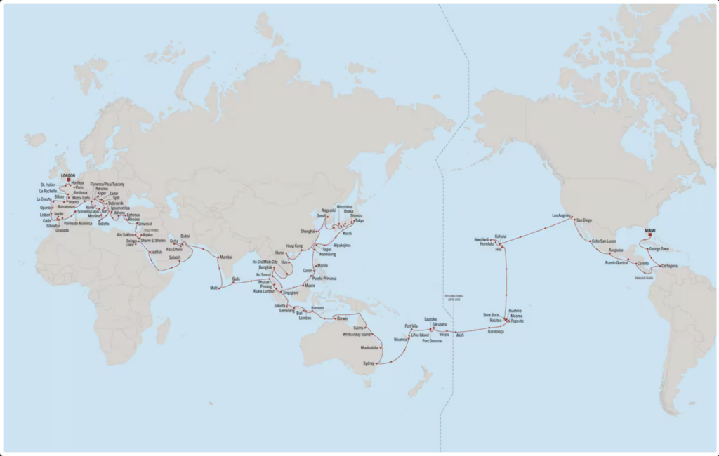 Oceania World Cruise, Oceania World Voyage